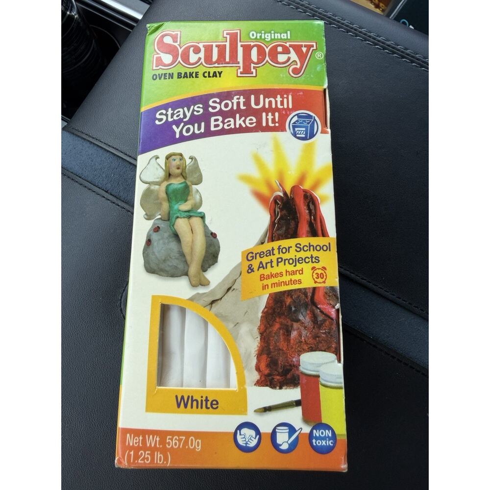 Sculpey Polymer Clay Modeling Compound White S104 Sculpey Product Line 1.25 lbs